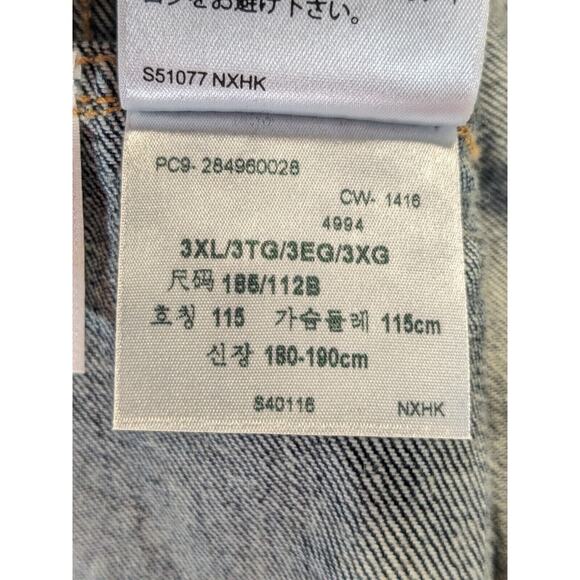 Levis Mens NFL Green Bay Packers Navy Blue Denim Jean Trucker Jacket 3XL NWT NOS - Picture 10 of 15